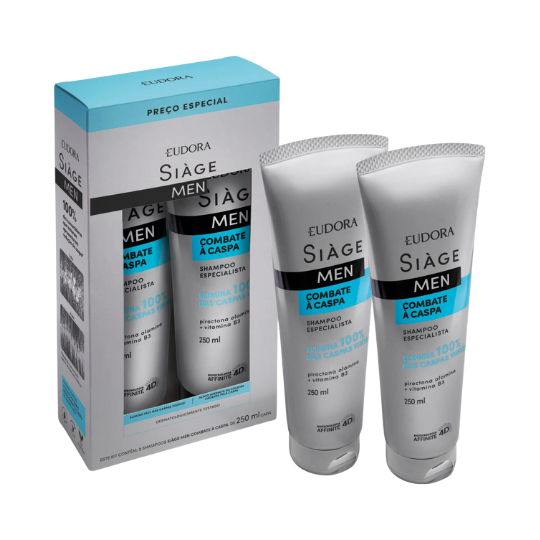 Kit Shampoo Siàge Men Combate à Caspa 250ml cada