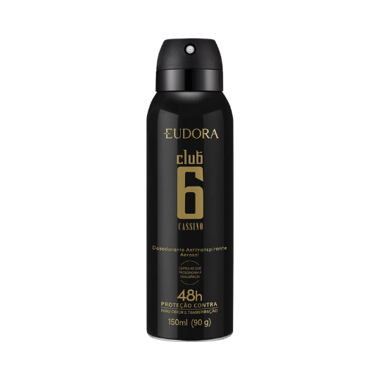 Desodorante Antitranspirante Aerosol Club 6 Cassino 150ml/90g