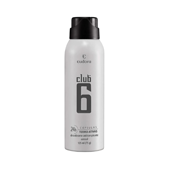 Desodorante Antitranspirante Aerossol Club 6 Masculino 75g/125ml