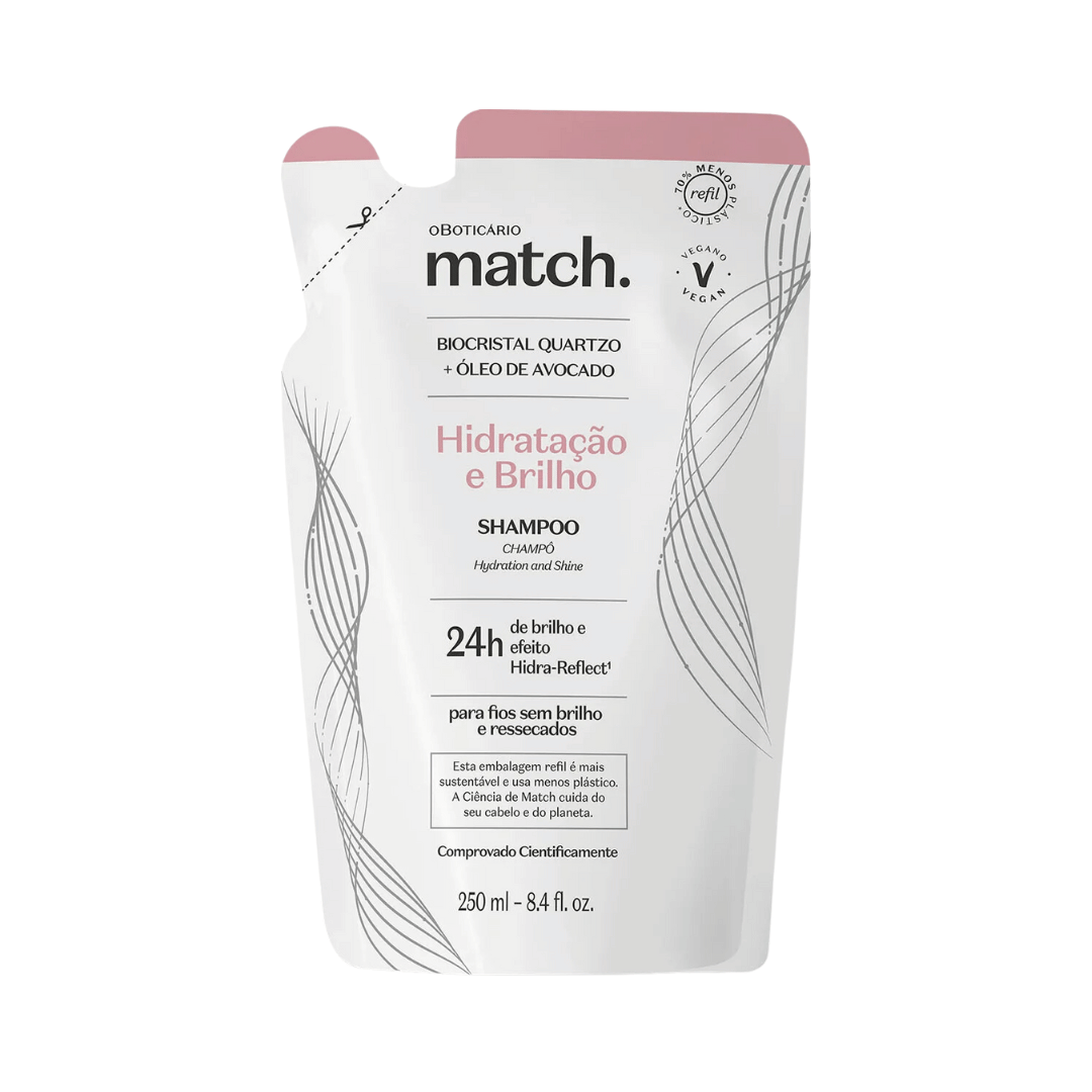 Refil Shampoo Match Hidratação e Brilho 250ml