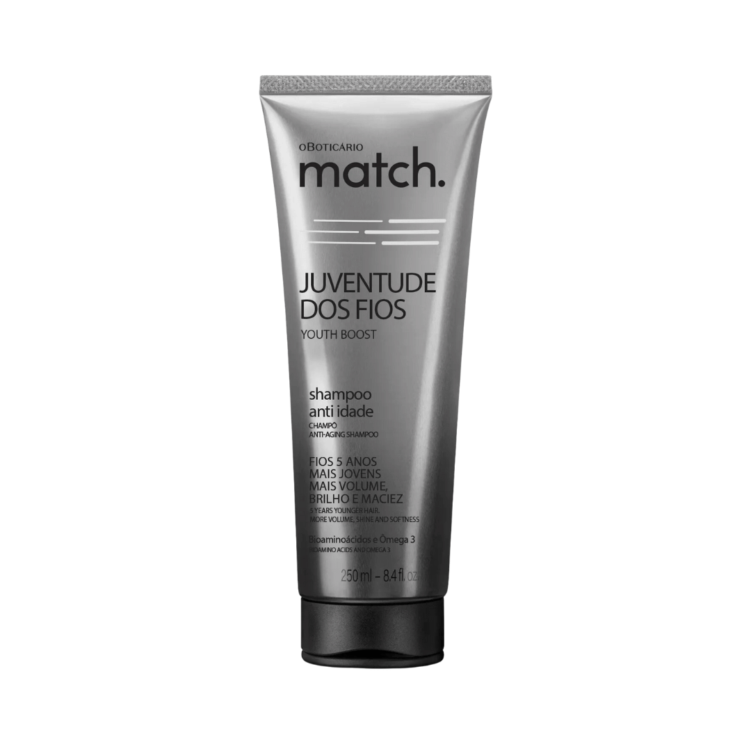 Shampoo Anti-Idade Match Juventude dos Fios Brancos Tingidos 250ml