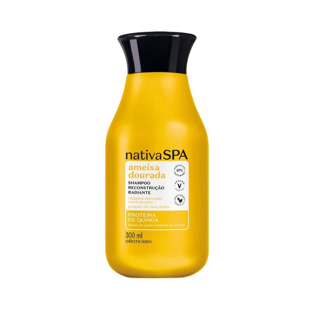Shampoo Reconstrução Radiante Nativa Spa Ameixa Dourada 300ml