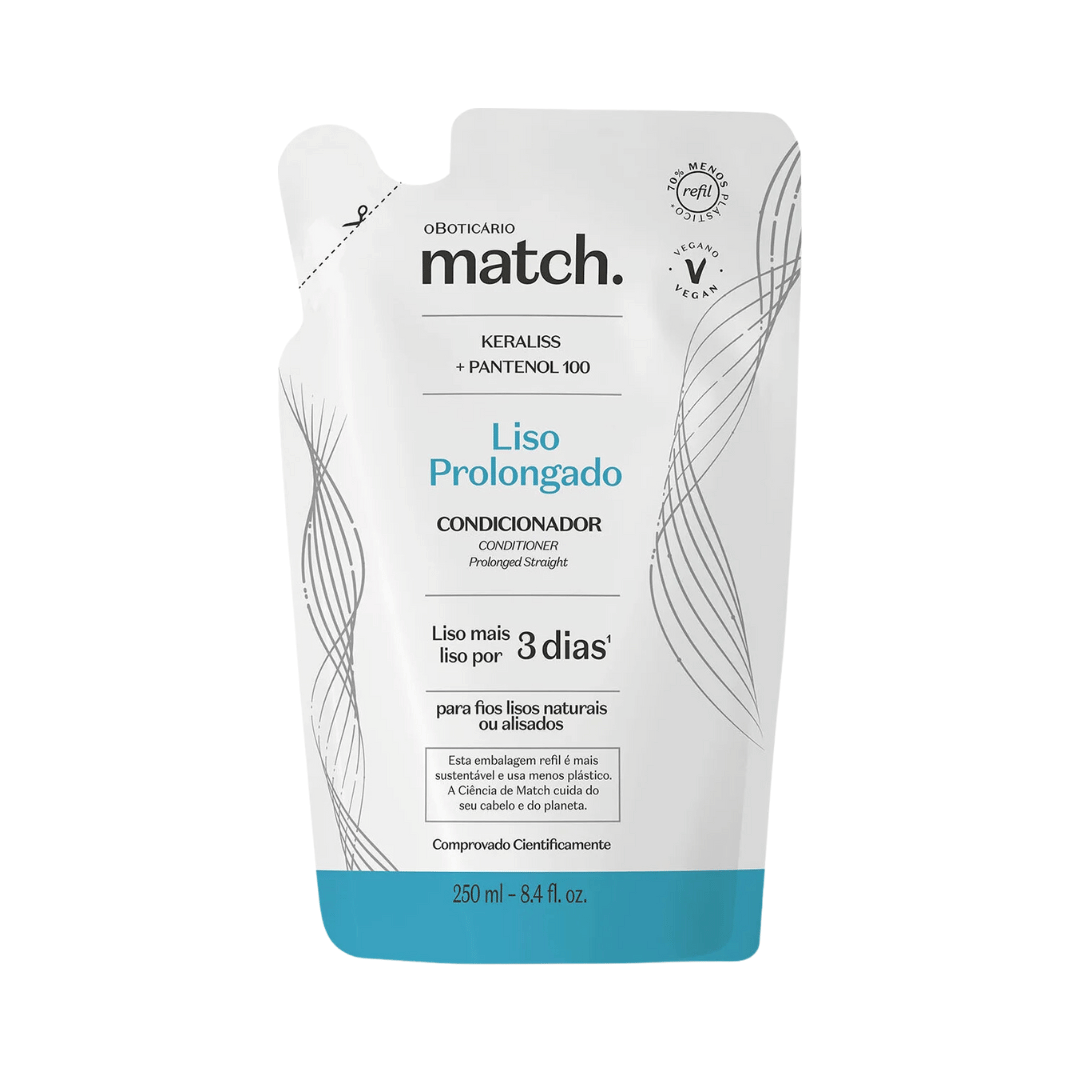 Refil Condicionador Match Liso Prolongado 250ml