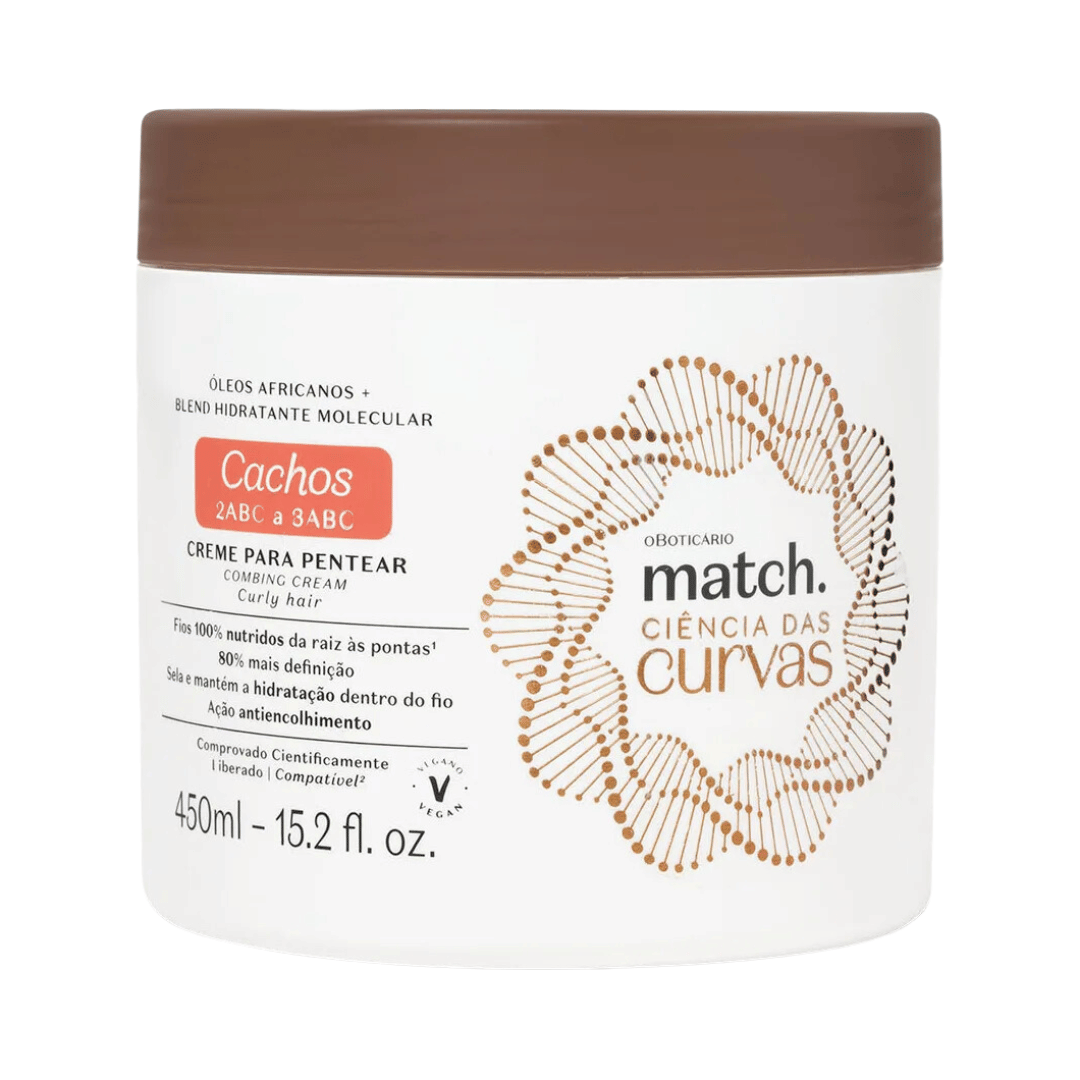 Creme Para Pentear Match Ciência das Curvas Cachos 450ml