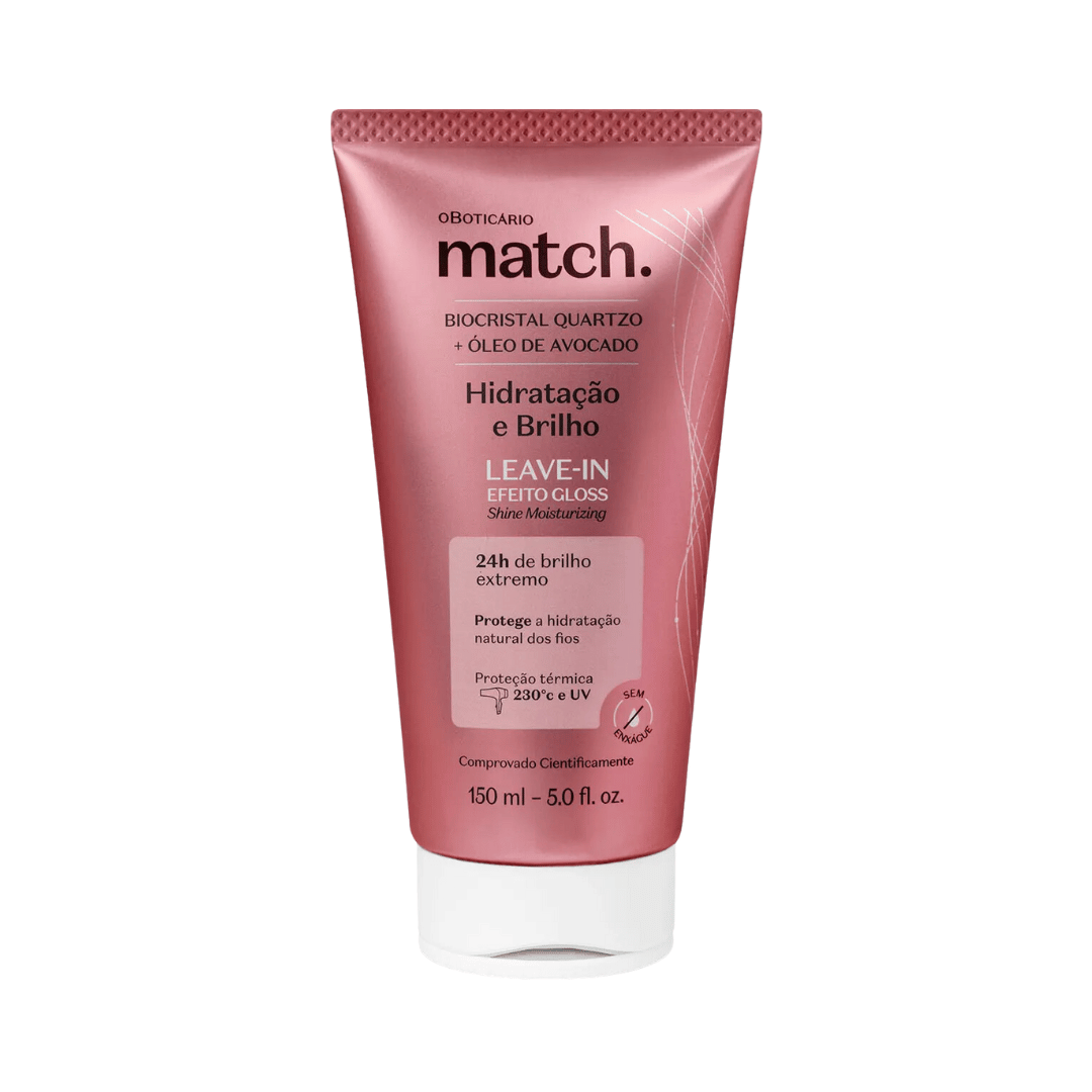 Leave-In Efeito Gloss Match Hidratação e Brilho 150ml