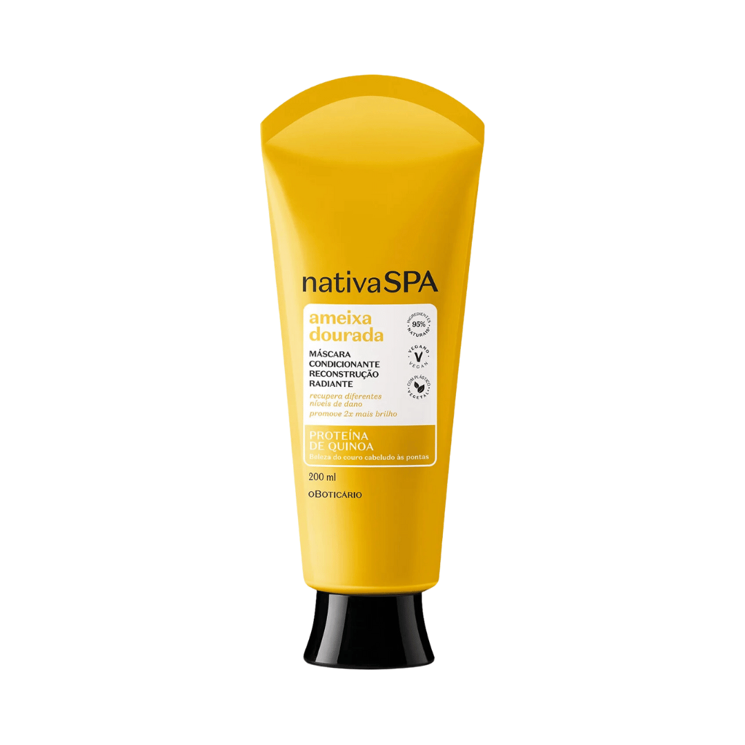 Máscara Condicionante Reconstrução Radiante Nativa Spa Ameixa Dourada 200ml