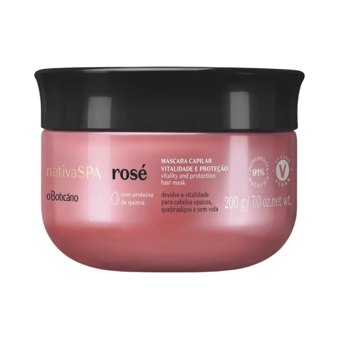 Máscara Vitalidade E Proteção Nativa Spa Rosé 200g