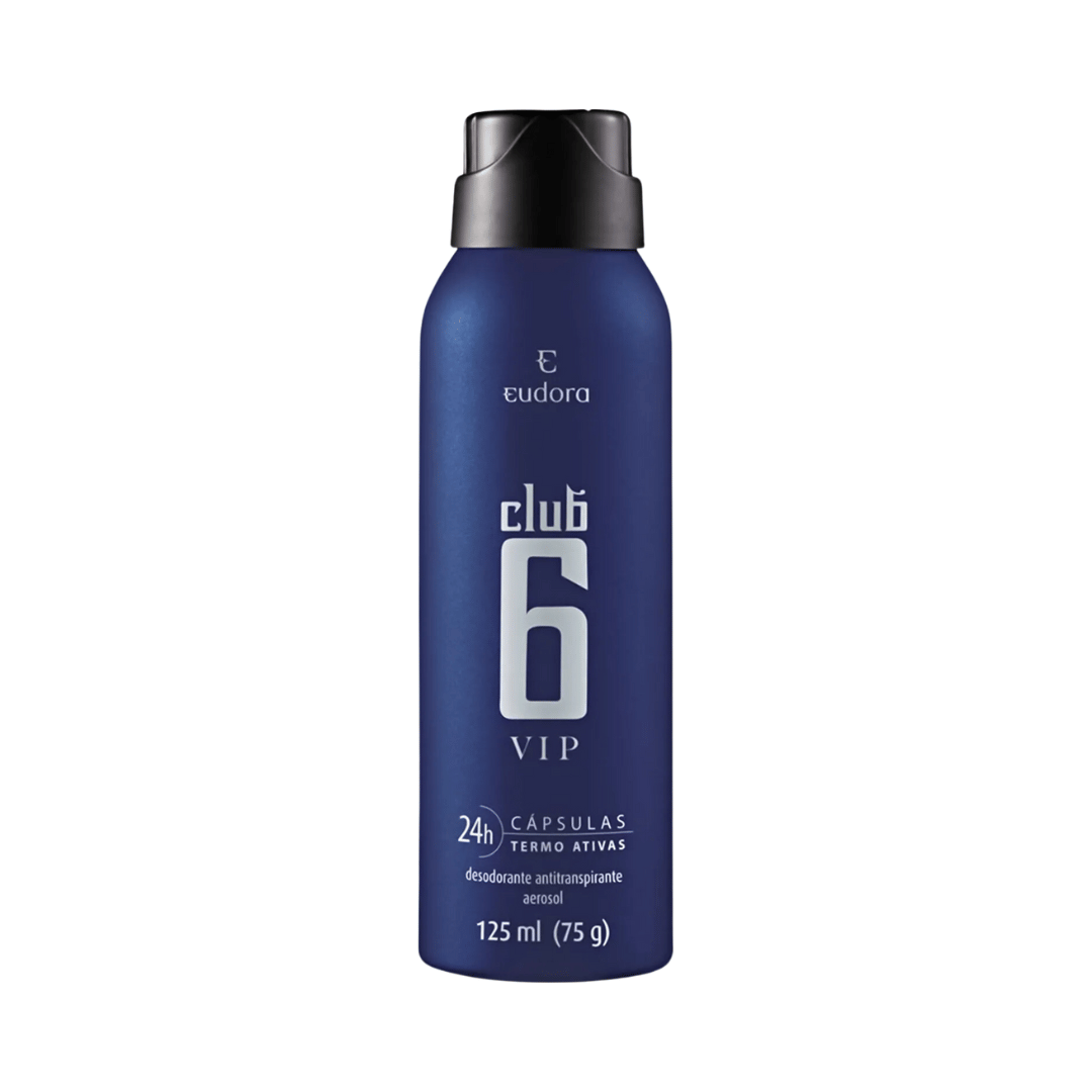 Desodorante Antitranspirante Aerossol Club 6 Vip 125ml/75g