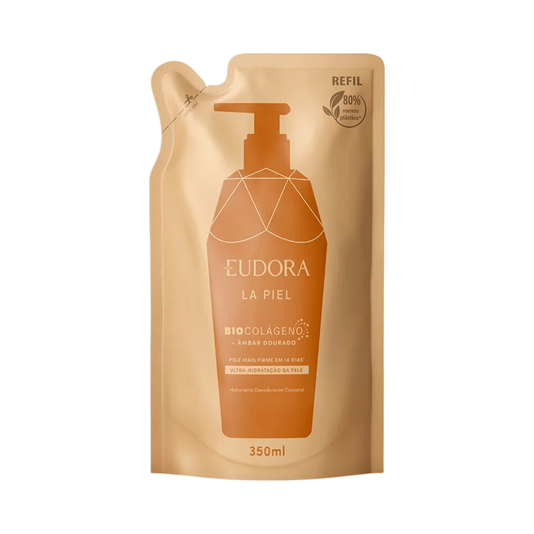 Refil Hidratante Desodorante Corporal La Piel Âmbar Dourado 350ml