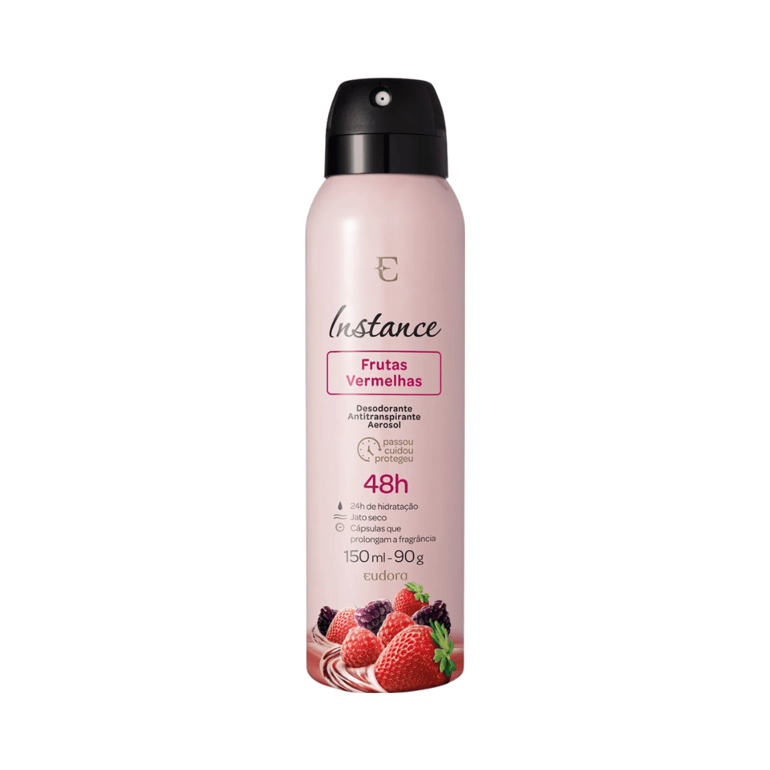 Desodorante Antitranspirante Aerossol Instance Frutas Vermelhas 150ml/90g
