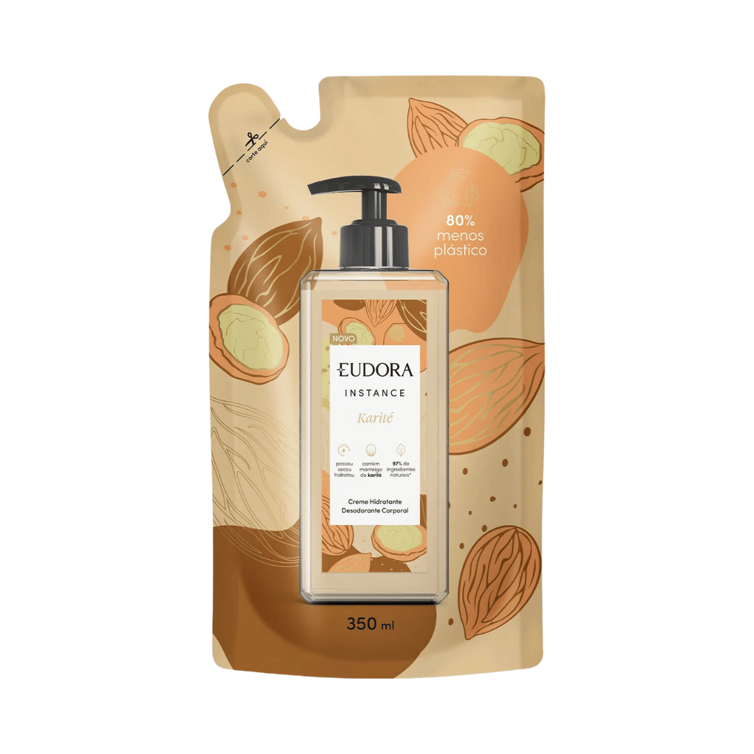 Refil Creme Hidratante Desodorante Corporal Instance Karité 350ml