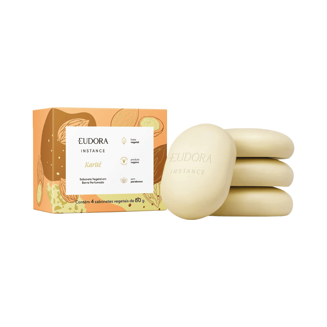 Sabonete Vegetal em Barra Perfumado Instance Karité 4x80g