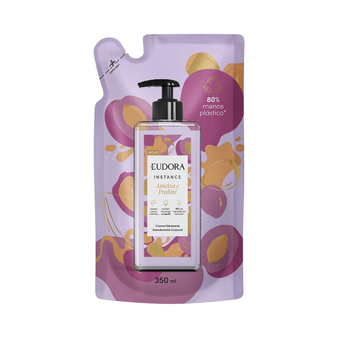 Refil Creme Hidratante Desodorante Corporal Instance Ameixa e Praliné 350ml