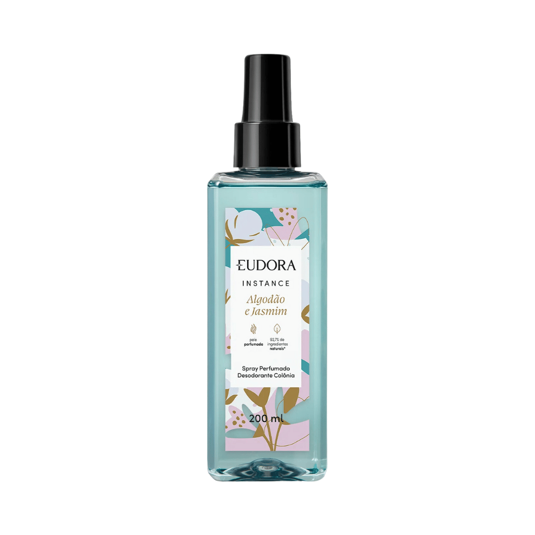 Spray Perfumado Desodorante Colônia Instance Algodão e Jasmim 200ml