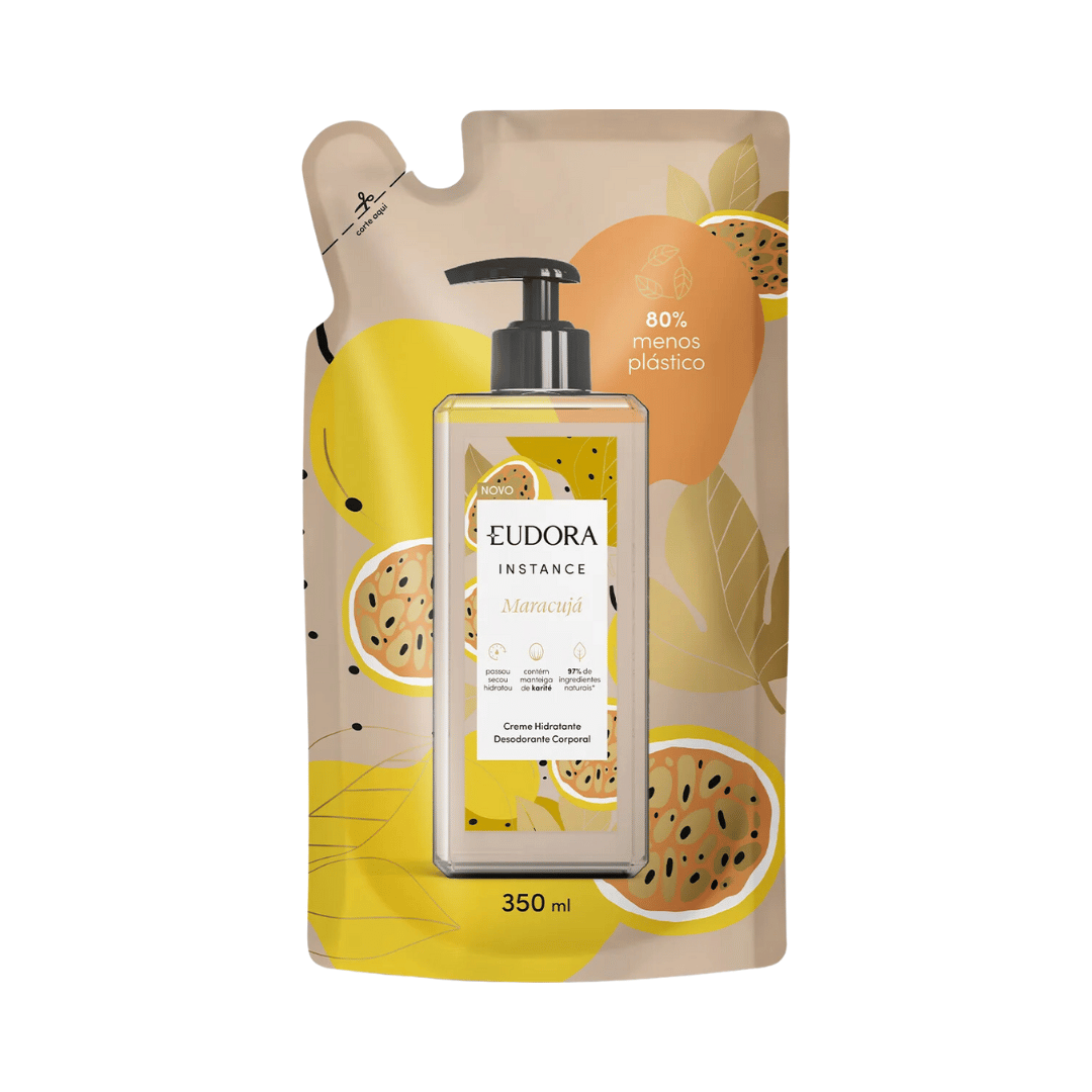 Refil Creme Hidratante Desodorante Corporal Instance Maracujá 350ml