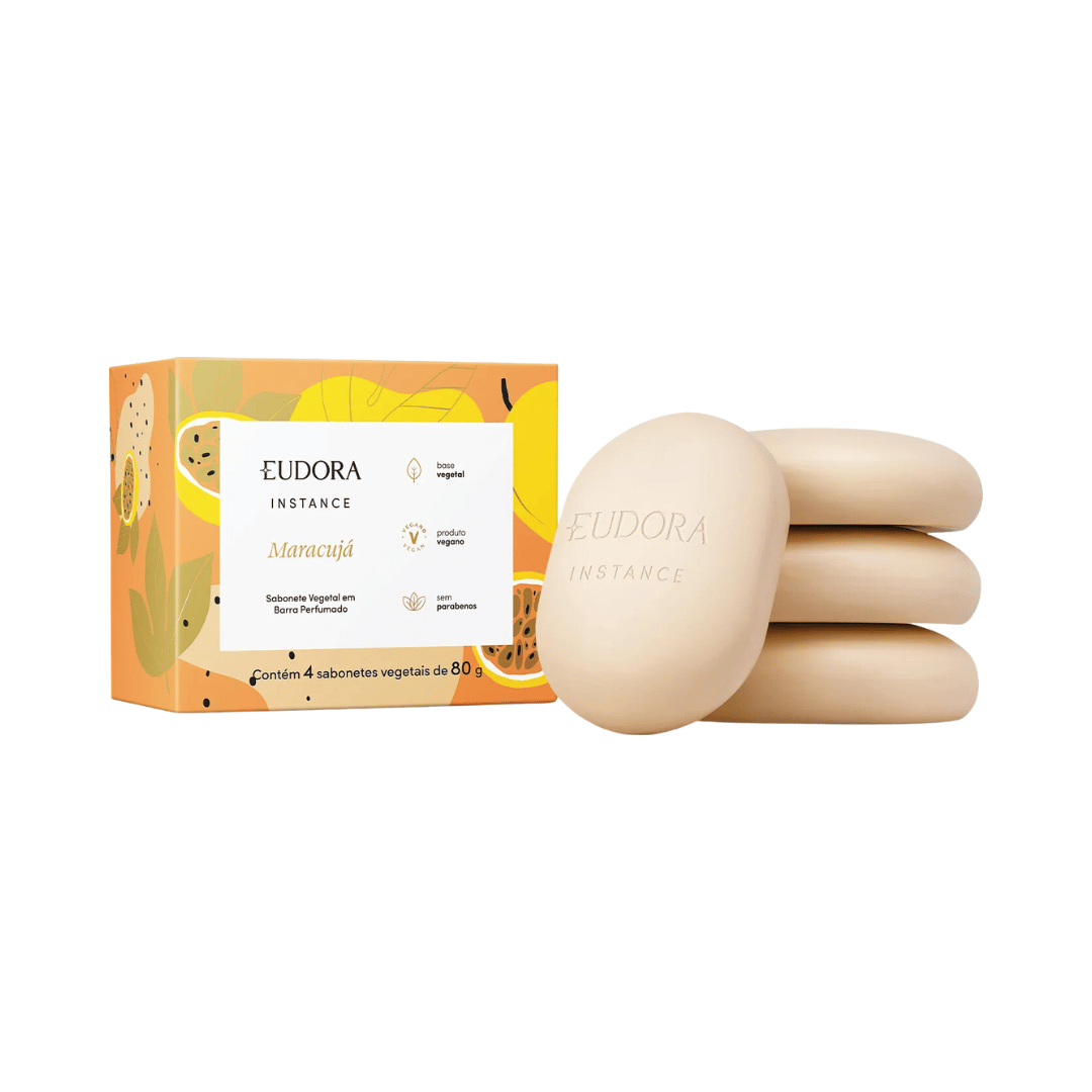 Sabonete Vegetal em Barra Perfumado Instance Maracujá 4x80g
