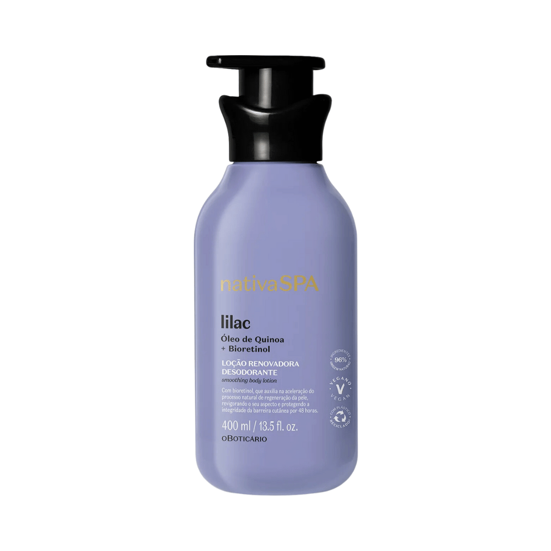 Loção Renovadora Desodorante Hidratante Corporal Nativa Spa Lilac 400ml