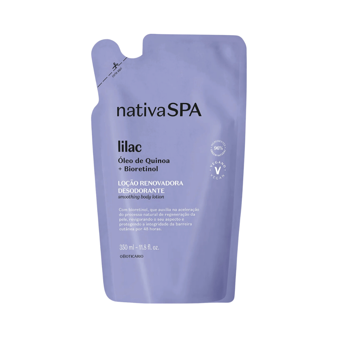 Refil Loção Renovadora Desodorante Hidratante Corporal Nativa Spa Lilac 350ml