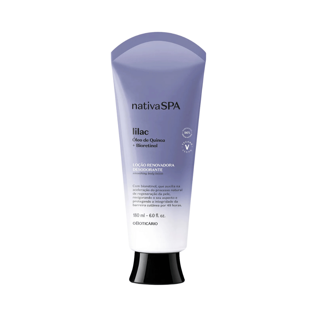 Loção Renovadora Desodorante Hidratante Corporal Nativa Spa Lilac 180ml