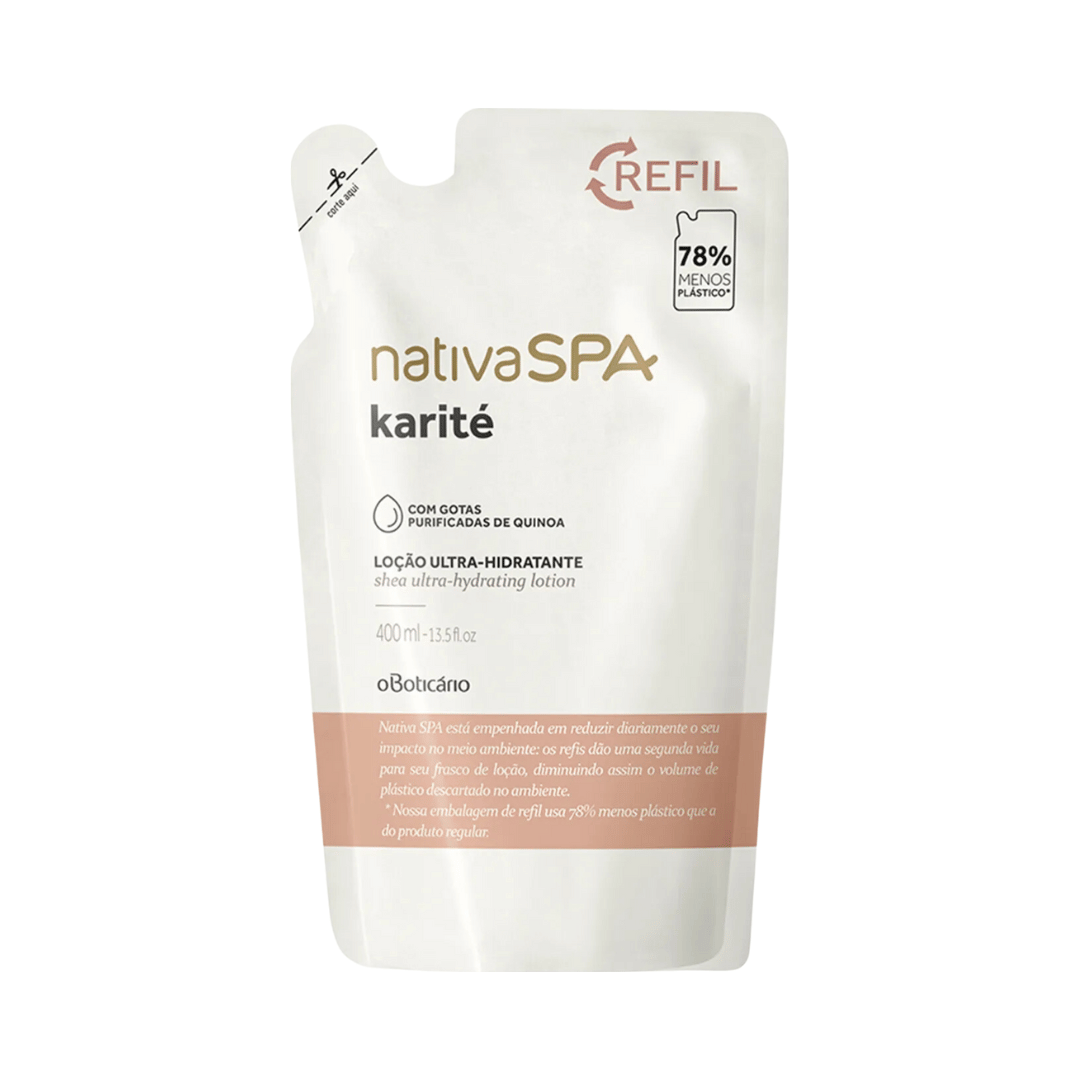 Refil Loção Desodorante Hidratante Corporal Nativa SPA Karité 400ml