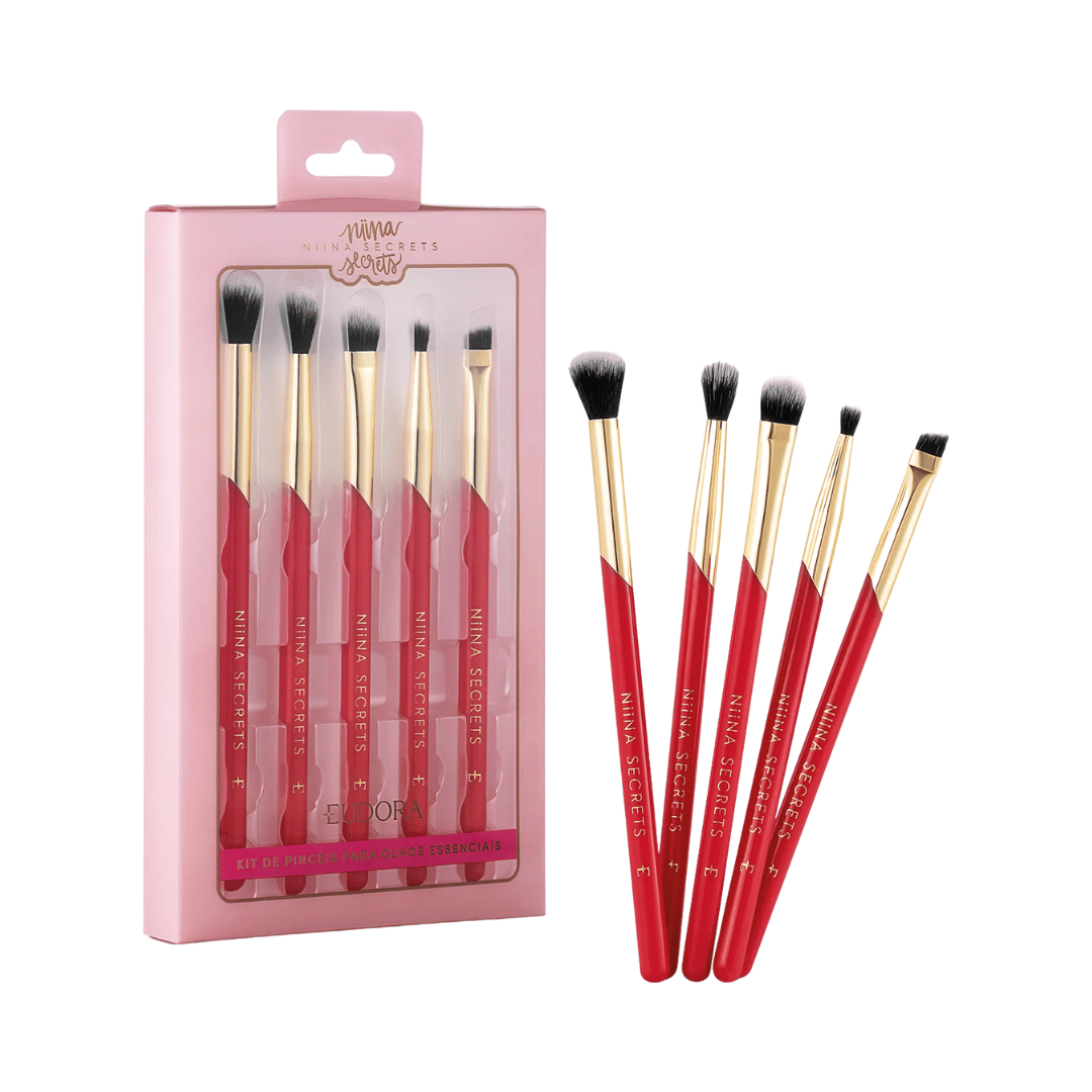 Kit de Pincéis para Olhos Essenciais Niina Secrets
