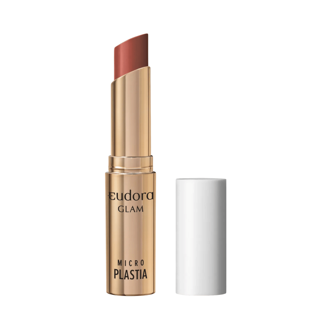 Batom Nude Rosado Eudora Glam Microplastia