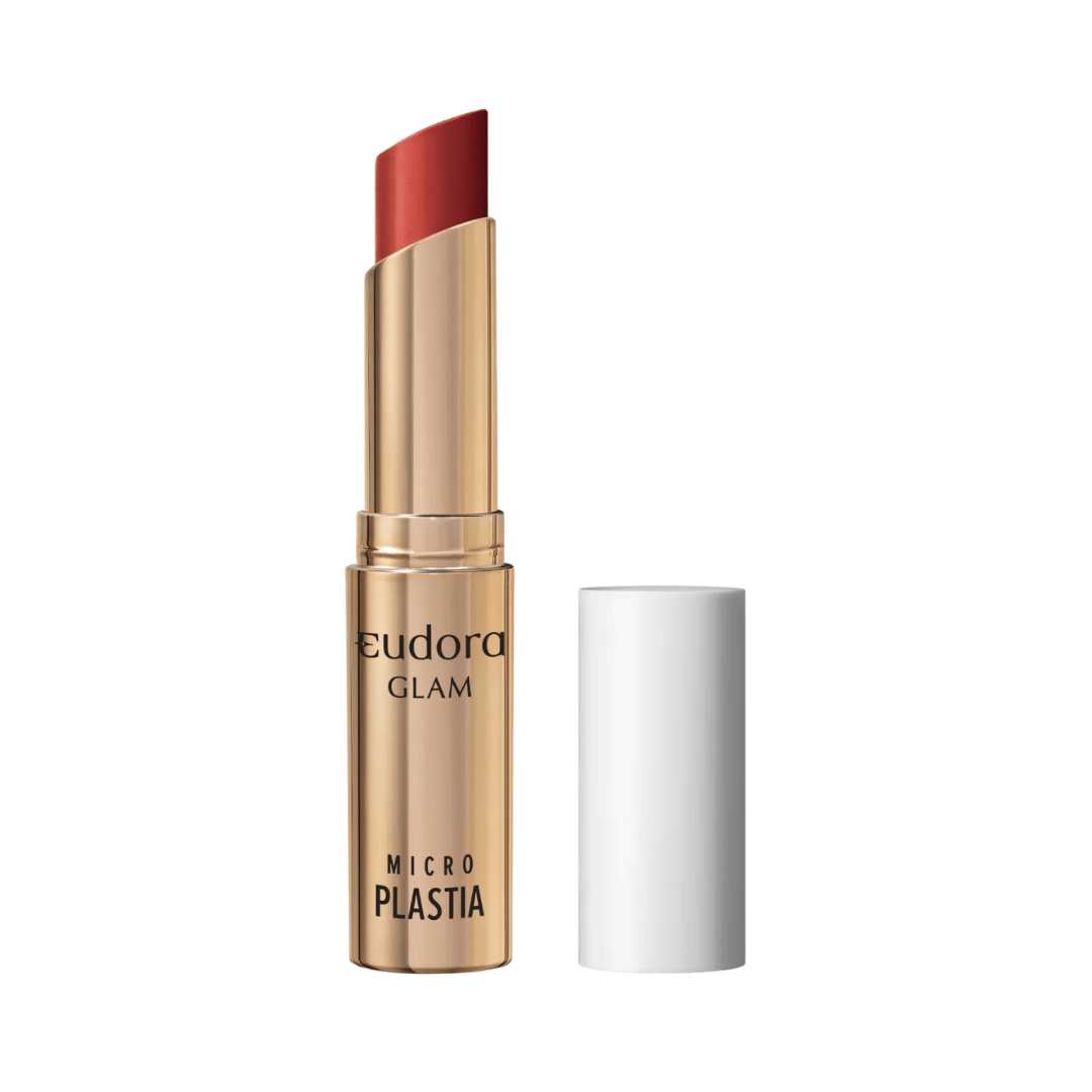 Batom Vermelho Ruby Eudora Glam Microplastia