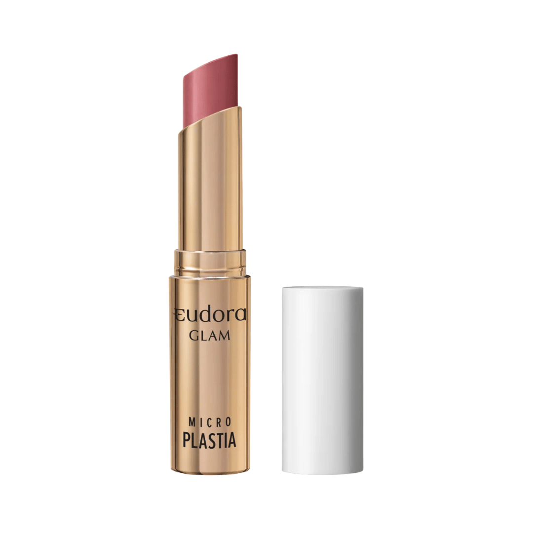 Batom Rose Delicado Eudora Glam Microplastia