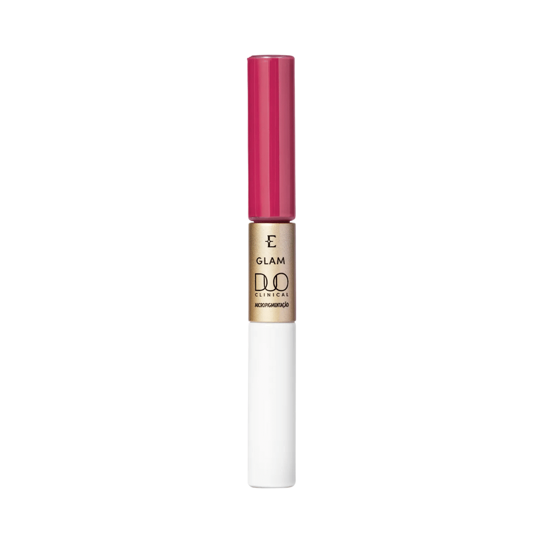 Batom Líquido Pink Único Eudora Glam Duo Clinical Micropigmentação
