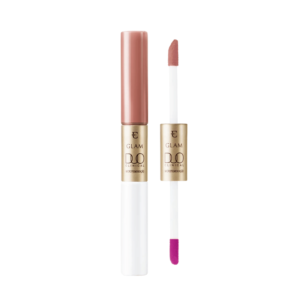 Batom Líquido Rosado Essencial Eudora Glam Duo Clinical Micropigmentação