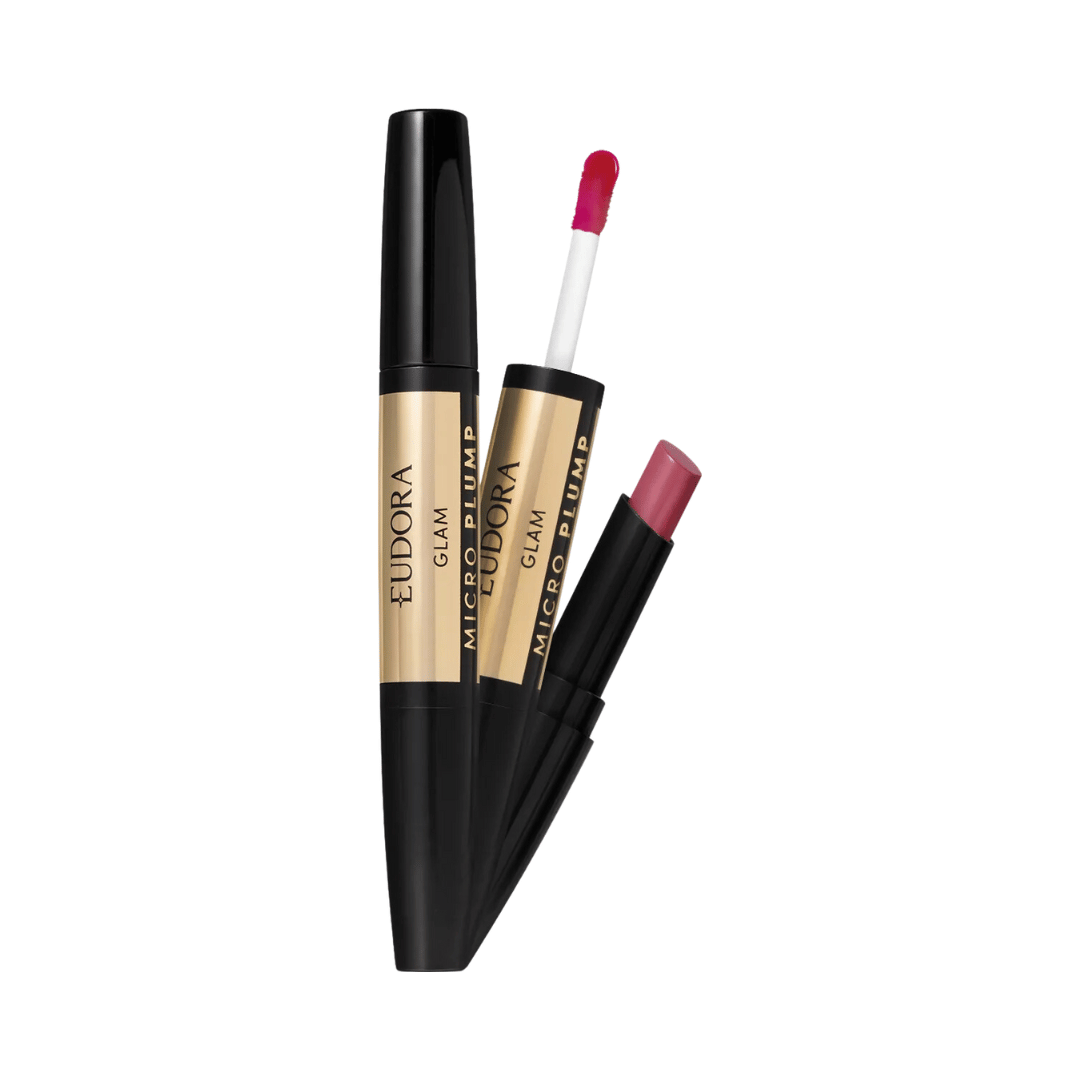 Batom Duo Rosado Nobre Glam Micro Plump