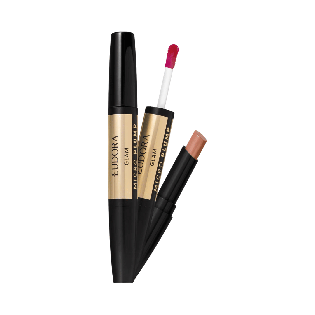 Batom Duo Avelã Magnífico Glam Micro Plump
