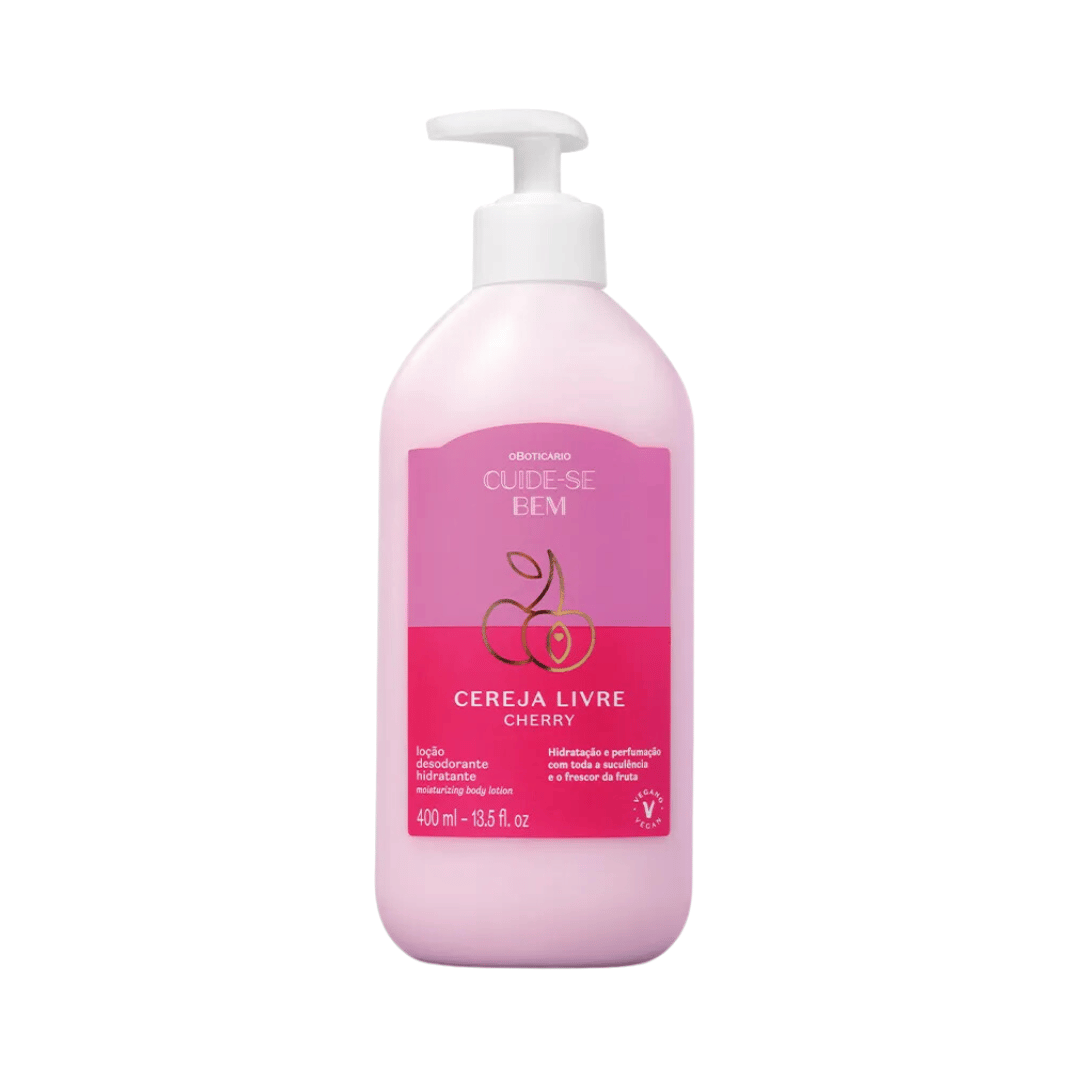 Loção Desodorante Hidratante Corporal Cuide-se Bem Cereja Livre 400ml