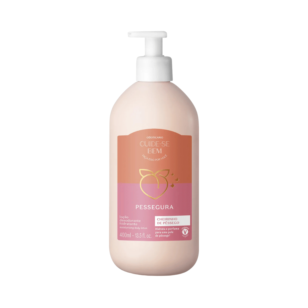 Loção Desodorante Hidratante Corporal Cuide-se Bem Pessegura 400ml