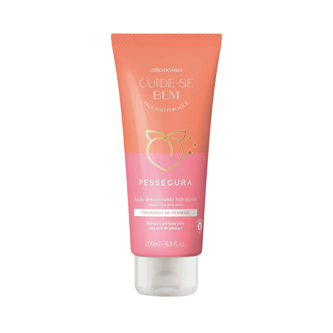 Loção Desodorante Hidratante Corporal Cuide-se Bem Pessegura 200ml