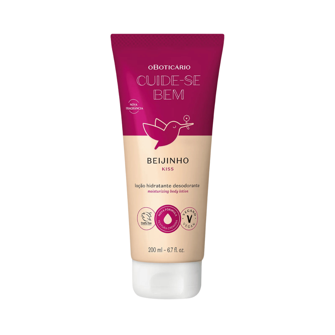 Loção Desodorante Hidratante Corporal Cuide-se Bem Beijinho 200ml