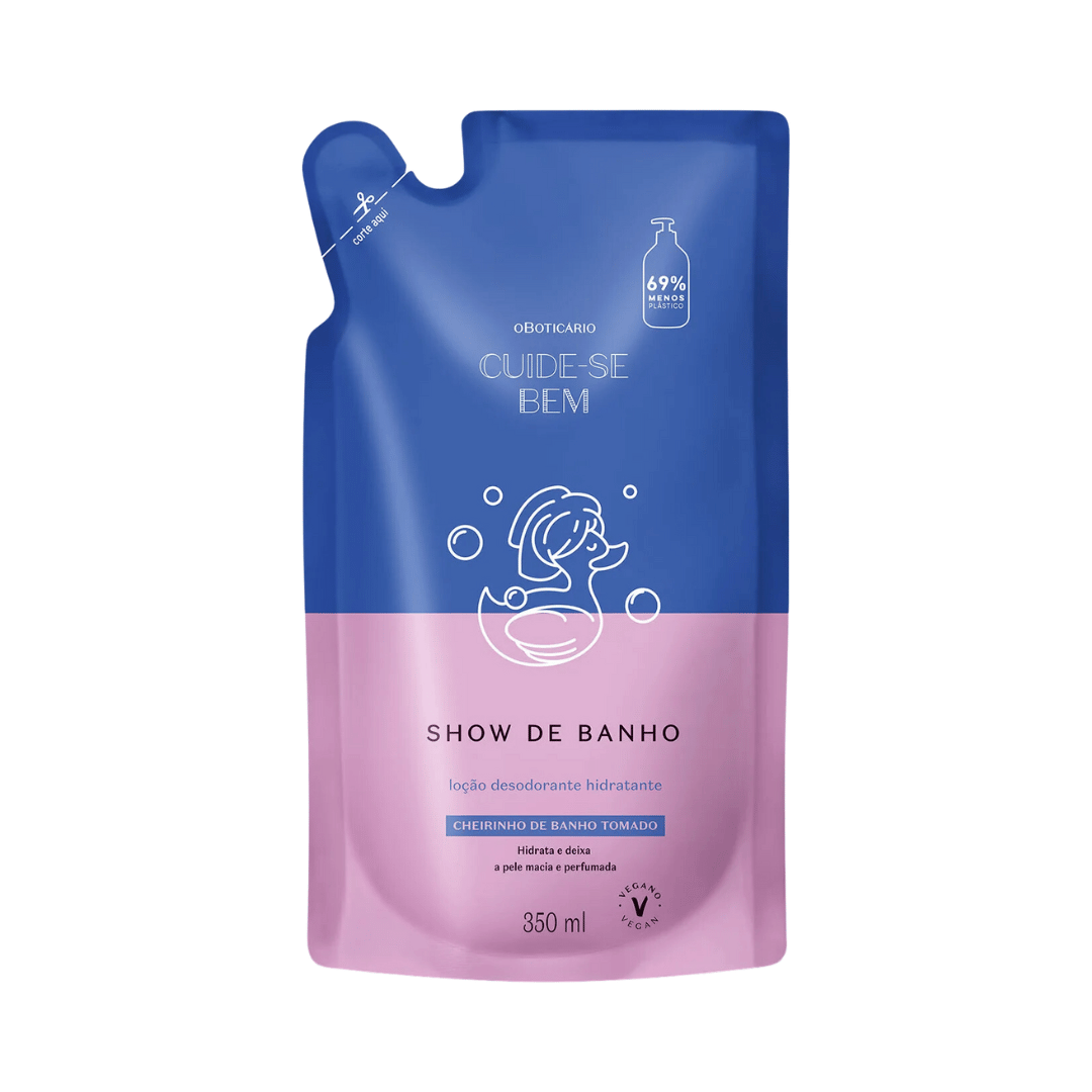 Refil Loção Desodorante Hidratante Cuide-se Bem Show de Banho 350ml