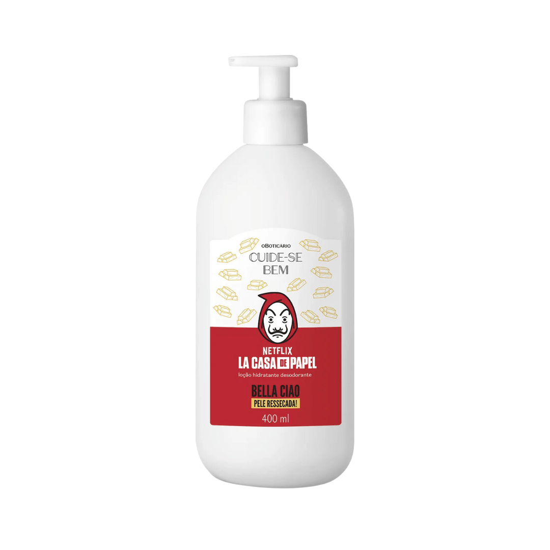 Loção Hidratante Desodorante Cuide-se Bem La Casa de Papel Bella Ciao Pele Ressecada 400ml