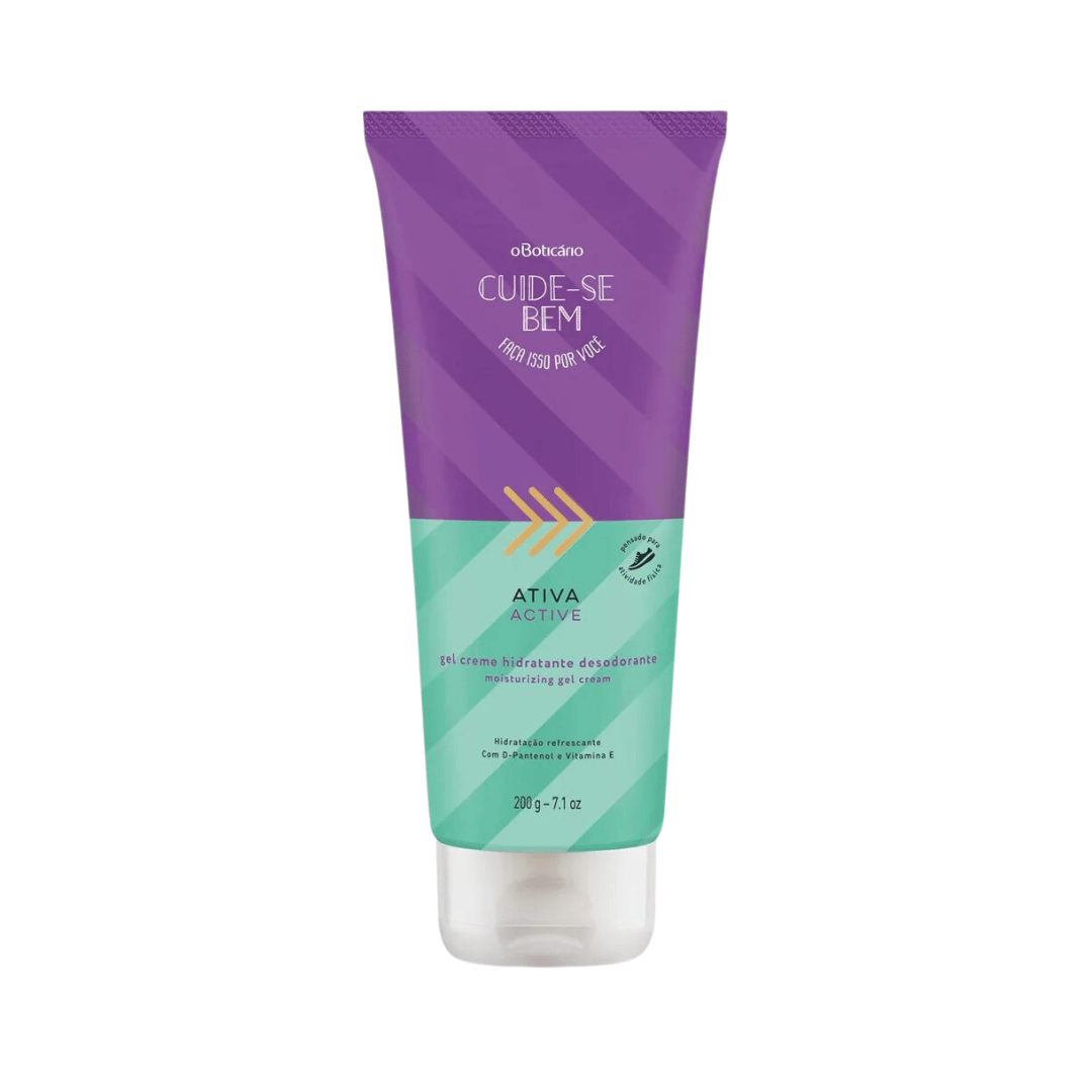 Gel Creme Desodorante Hidratante Corporal Cuide-Se Bem Ativa 200g