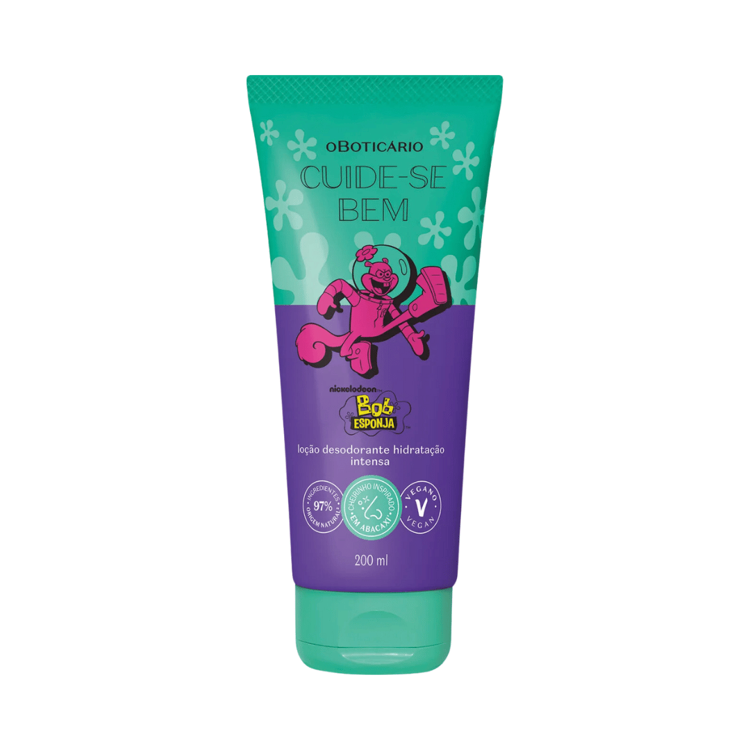 Loção Desodorante Hidratante Cuide-se Bem Bob Esponja Sandy Bochechas 200ml