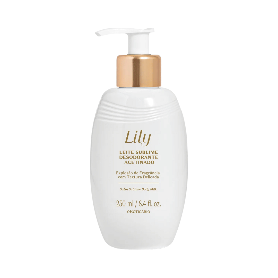 Leite Sublime Desodorante Acetinado Corporal Lily 250ml