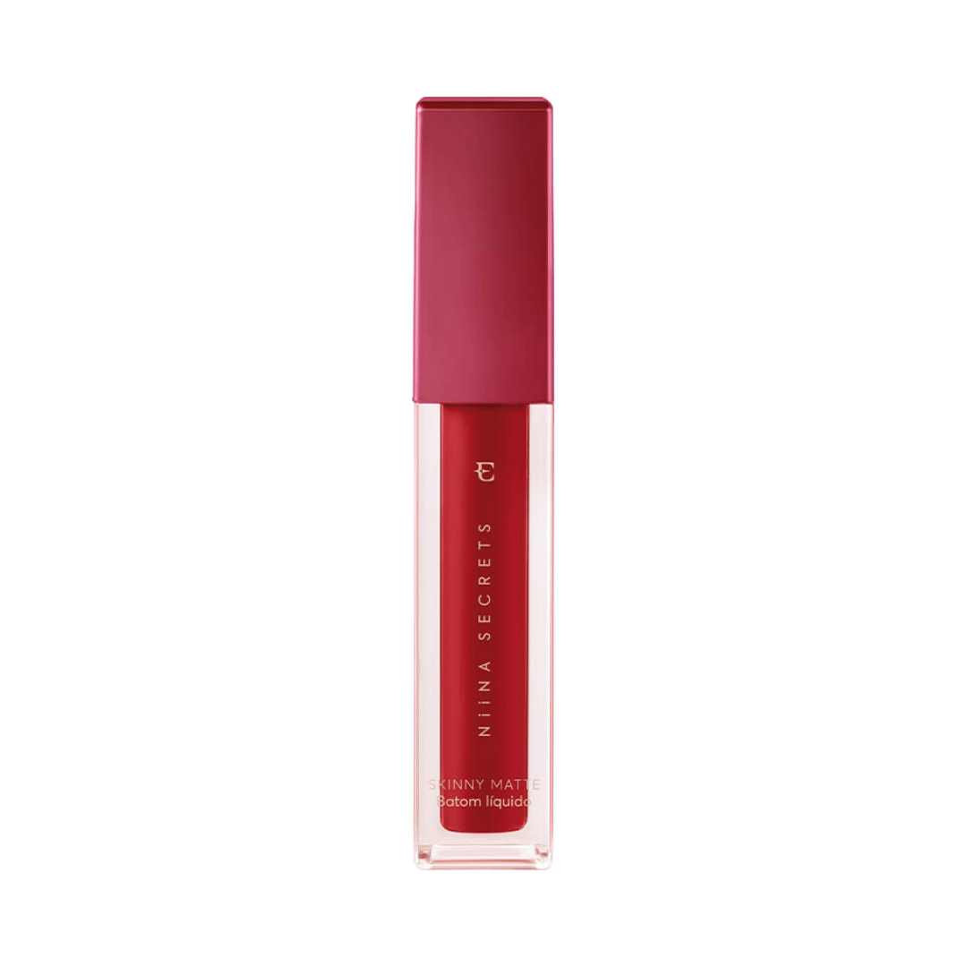 Batom Líquido Vermelho Hibisco Niina Secrets Skinny Matte