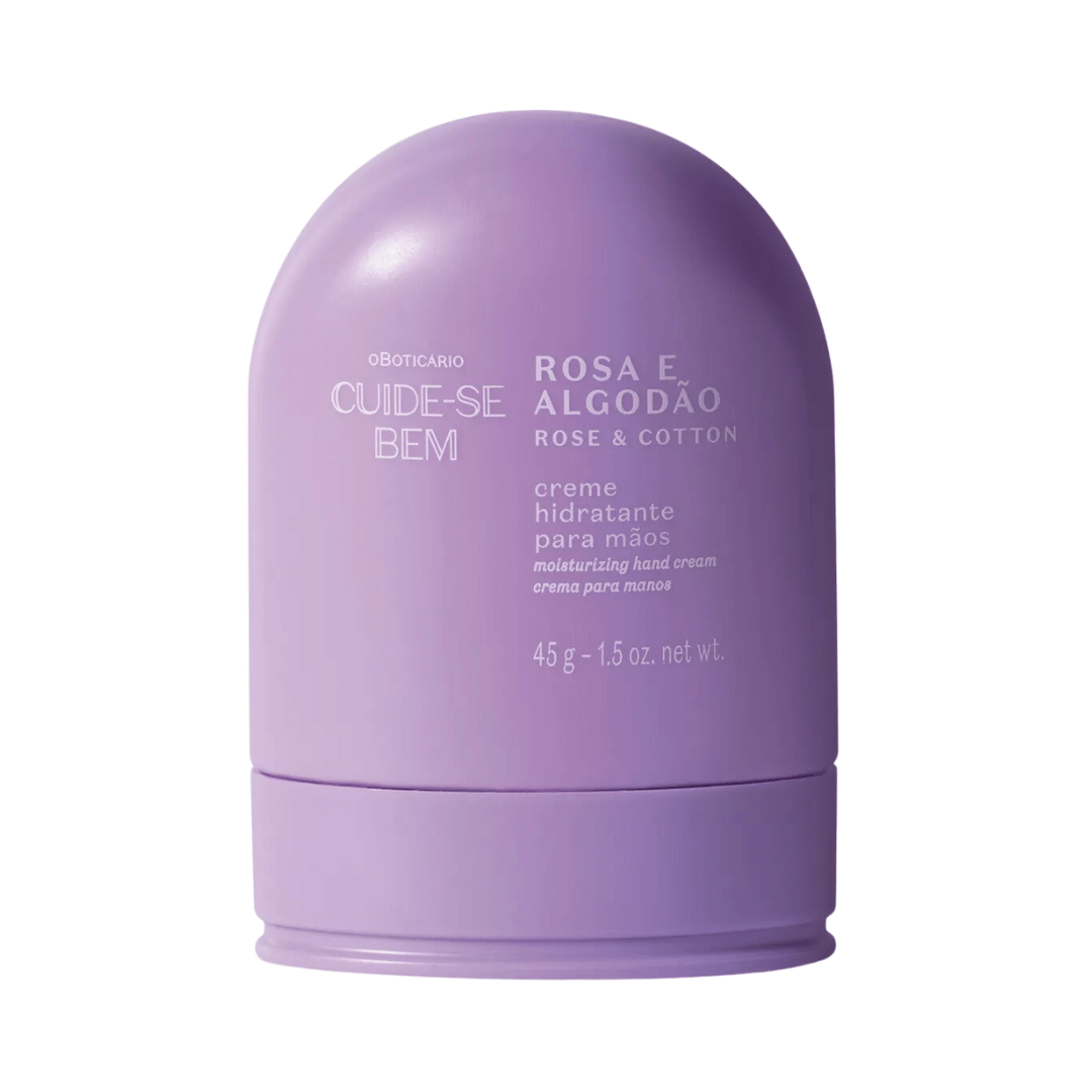 Creme Hidratante para Mãos Cuide-se Bem Rosa e Algodão 45g