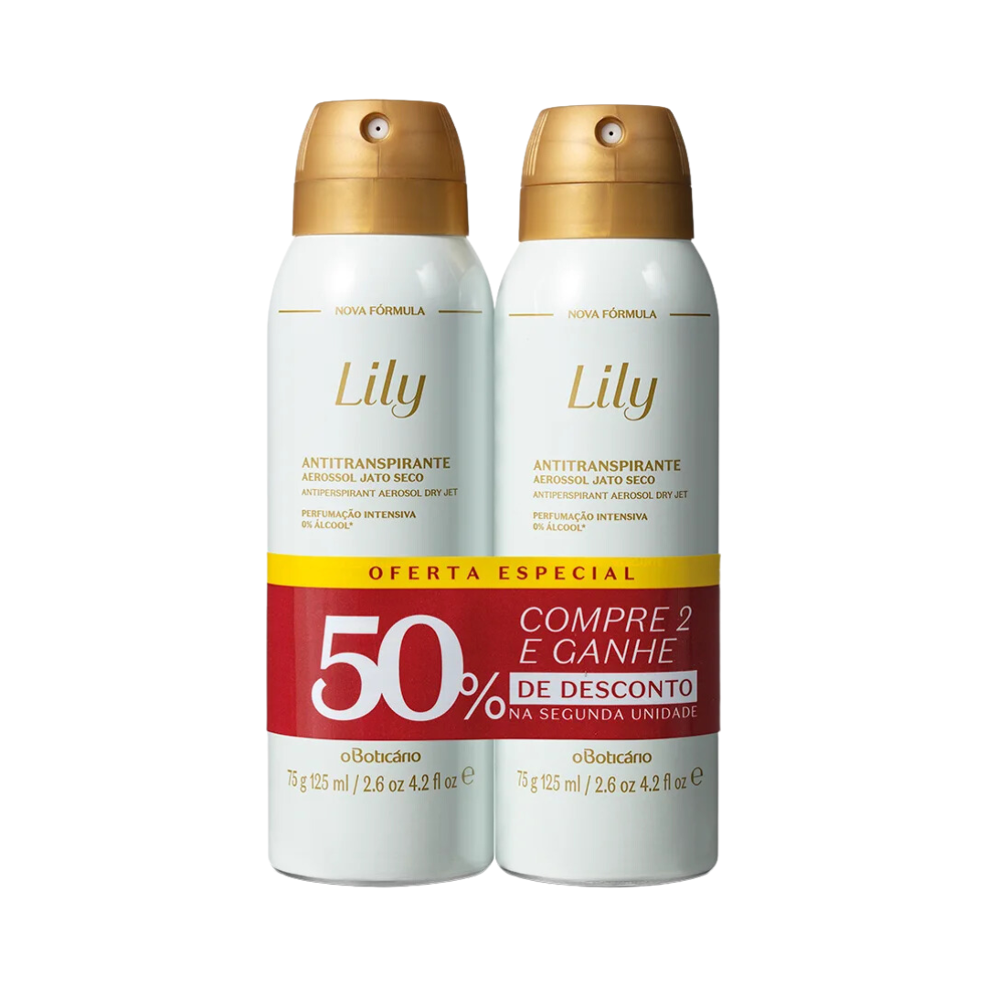 Kit Desodorante Antitranspirante Lily (2 unidades 75g/125ml)