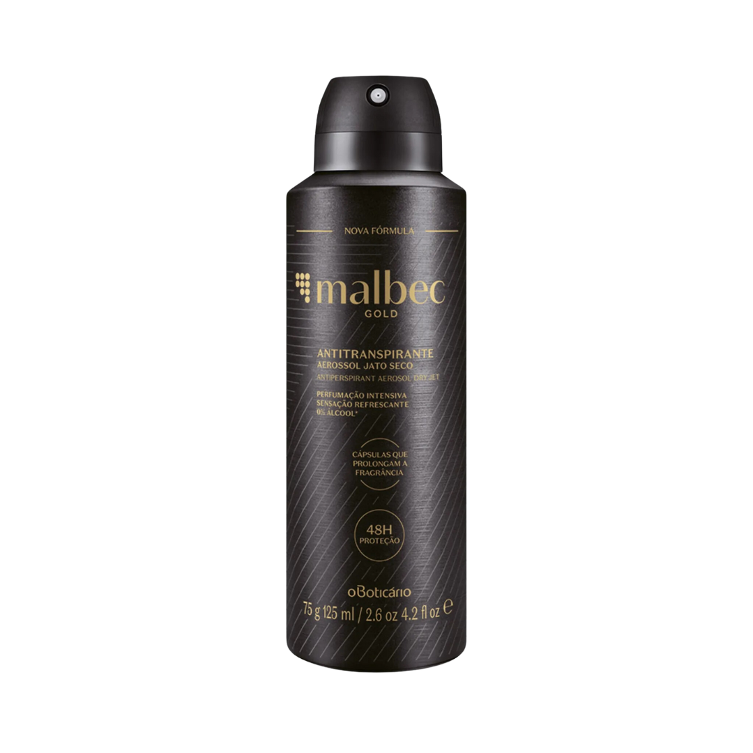 Desodorante Antitranspirante Aerossol Malbec Gold 75g/125ml
