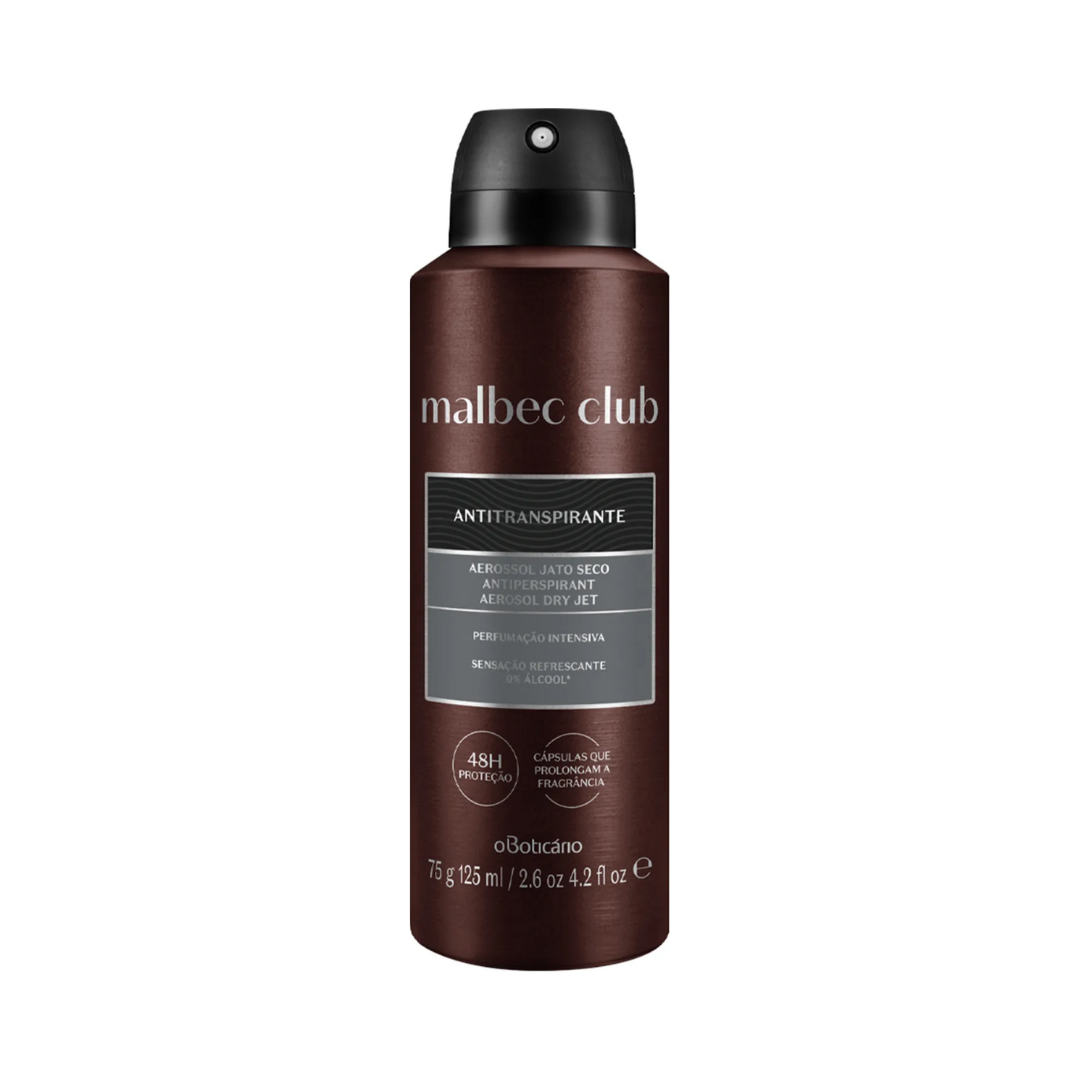 Desodorante Antitranspirante Aerossol Malbec Club Intenso 75g/125ml