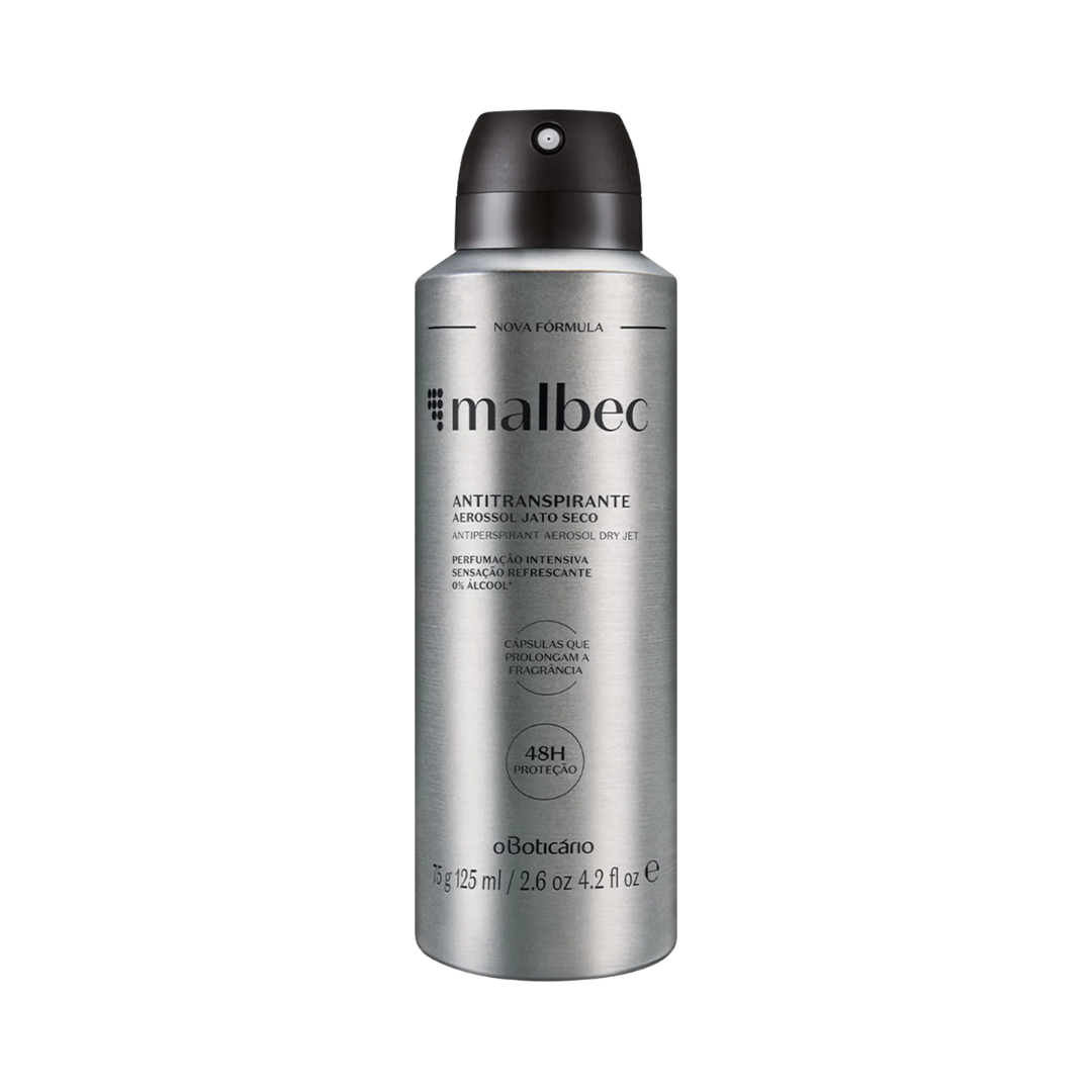 Desodorante Antitranspirante Aerossol Malbec Magnetic 75g/125ml