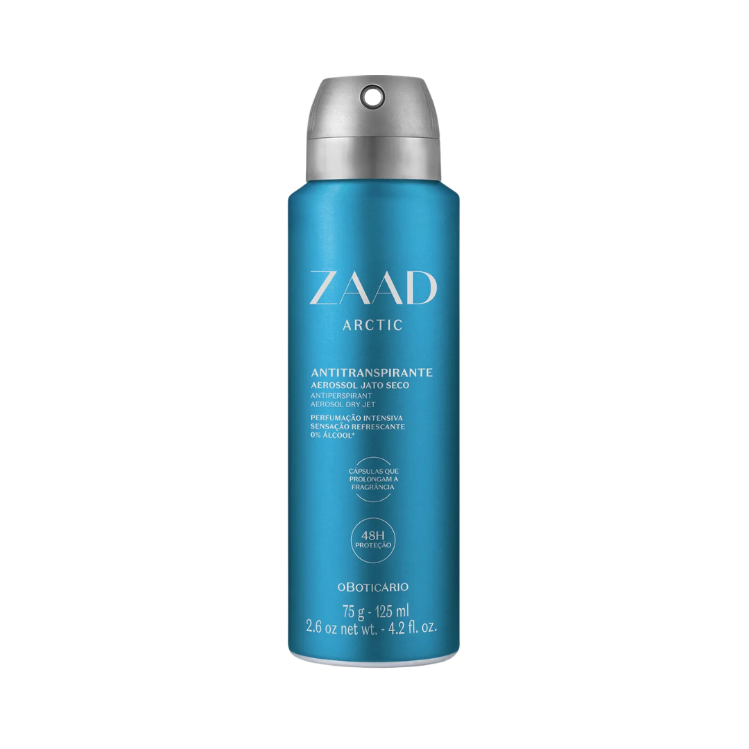 Desodorante Antitranspirante Aerosol Zaad Arctic 75g/125ml