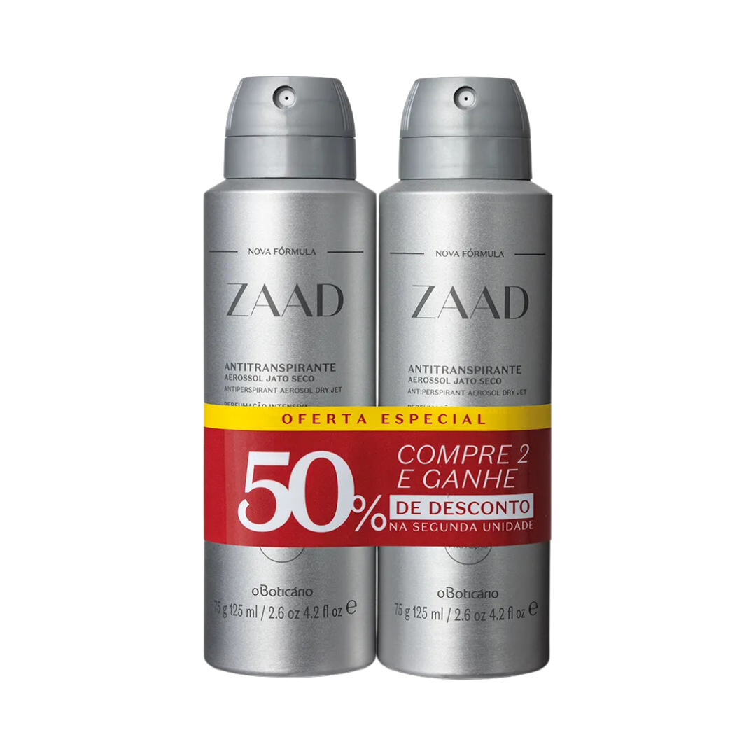 Kit Desodorante Antitranspirante Zaad (2 unidades 75g/125ml)