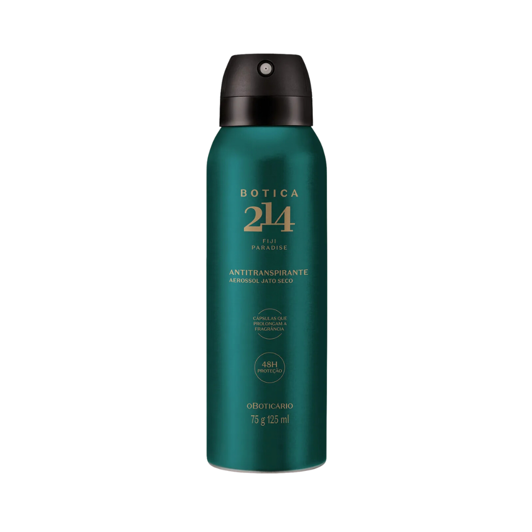 Desodorante Antitranspirante Aerossol Botica 214 Fiji Paradise 75g/125ml